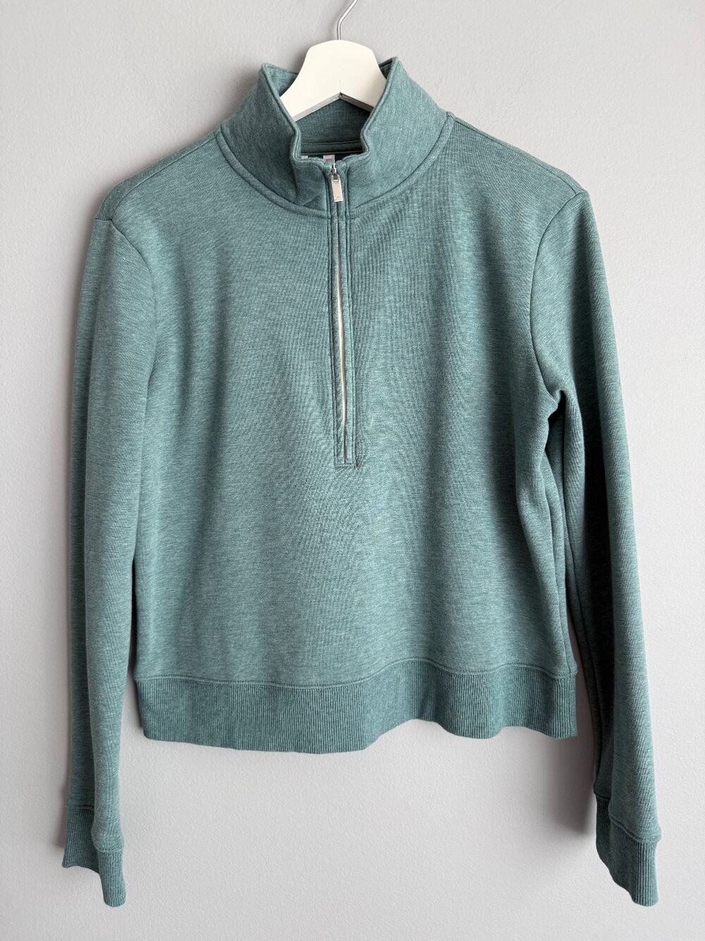 Travis Mathew Women's S Sage Green Quarter Zip Pullover Golf Athletic Chic